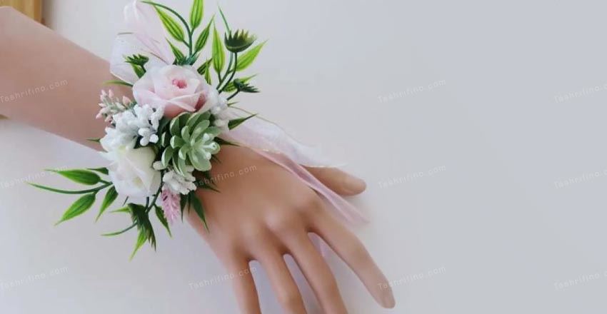 60 مدل دستبند گل عروس برای عقد و عروسی
